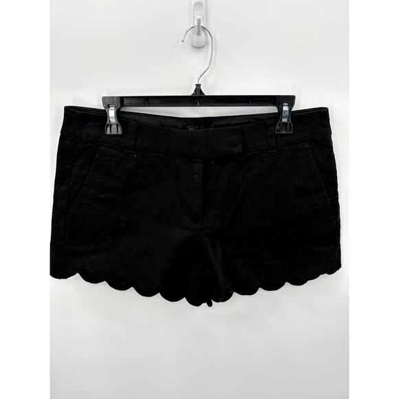 J. CREW NWT Black Scalloped Linen Blend Shorts // 8 - Picture 3 of 7